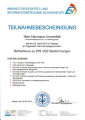 Refreshkurs zu DIN VDE Bestimmungen